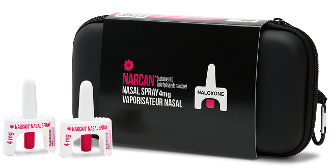 Kit containing NARCAN® Nasal Spray